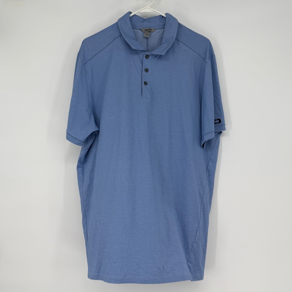 OGIO Performance Polo Shirt Blue‎ Cotton Blend XL Marcus Logo Golf Casual
